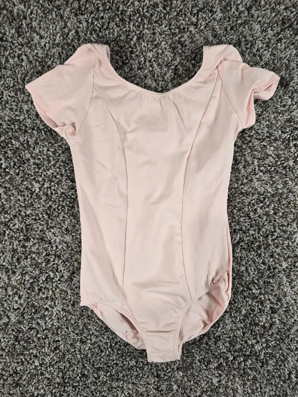 Revolution Dancewear Girls Sz M Short Sleeve Ballet Leotard Light Pink NEW